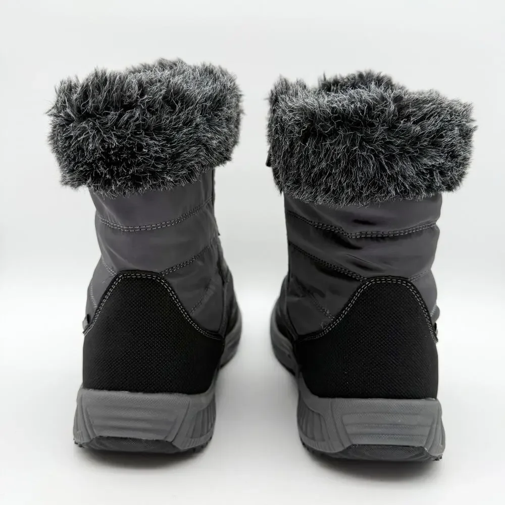 Orthofeet Womens Alps Snow Boots US 10 WIDE Grey Black Waterproof NWOB